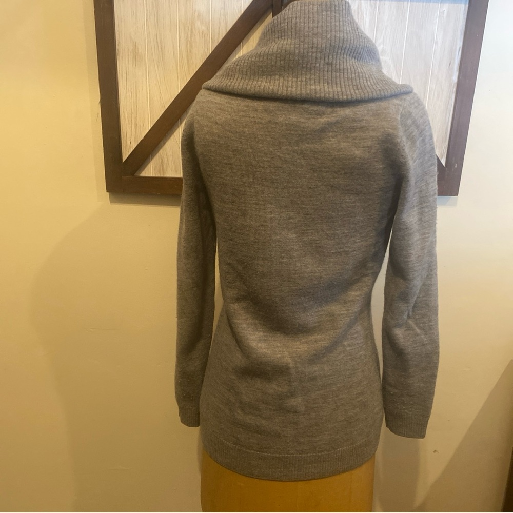Smartwool Women's Cowl Neck Sweater in Heather Gray - Picture 5 of 6